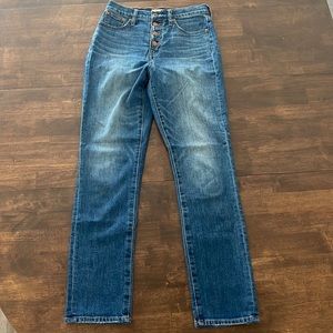 Madewell straight leg, high rise vintage jeans